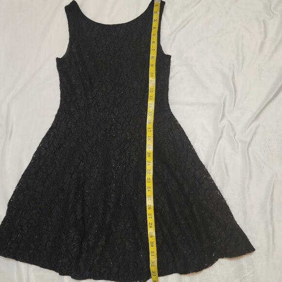 NWT Speechless Black Sequin Lace Cocktail Dress, Juniors, Size 9 - Picture 5 of 8